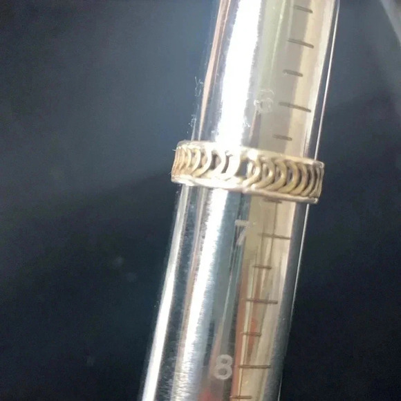 Set of two sterling silver and brass rings - Picture 3 of 8